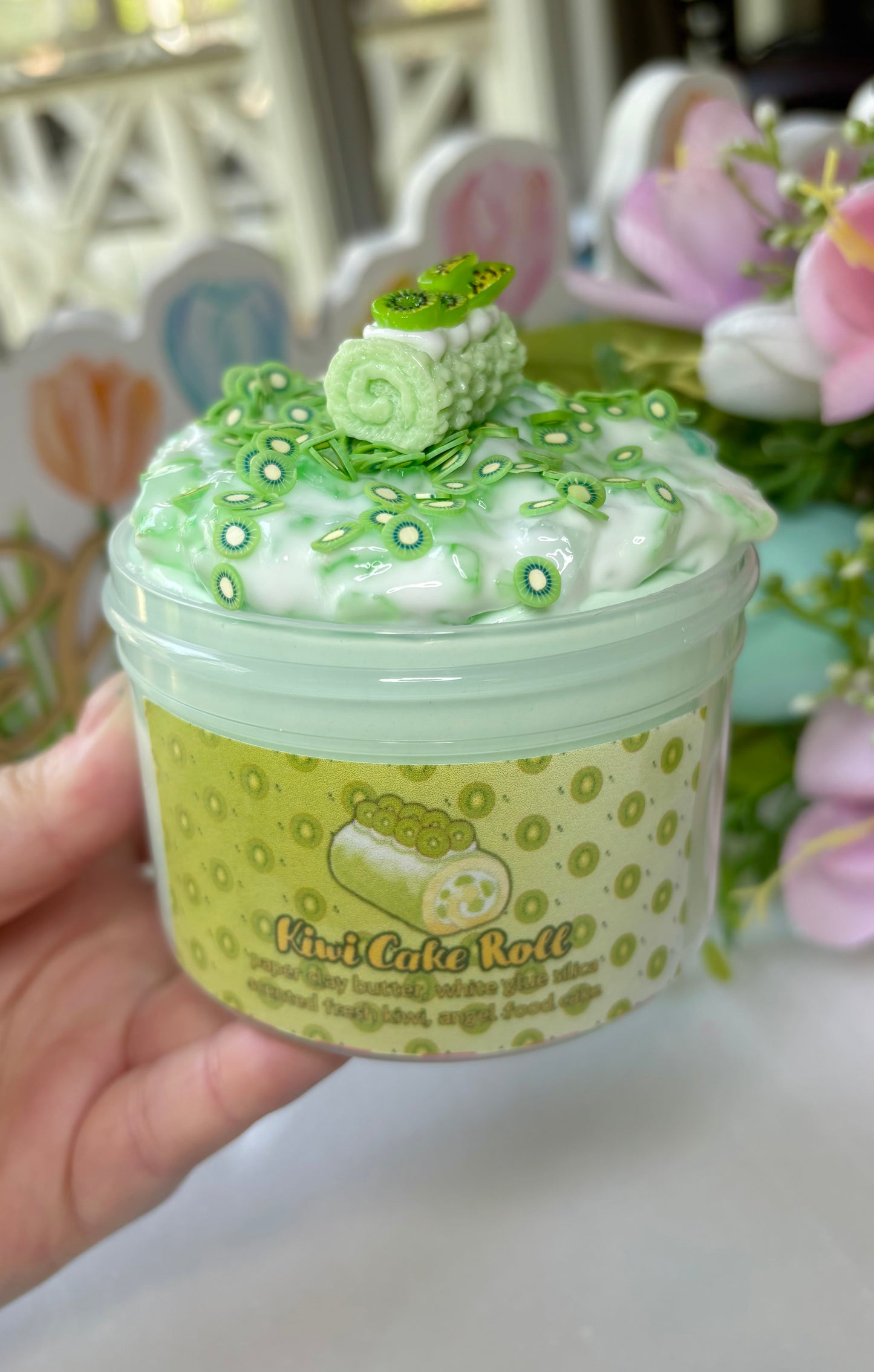Kiwi Cake Roll Slime